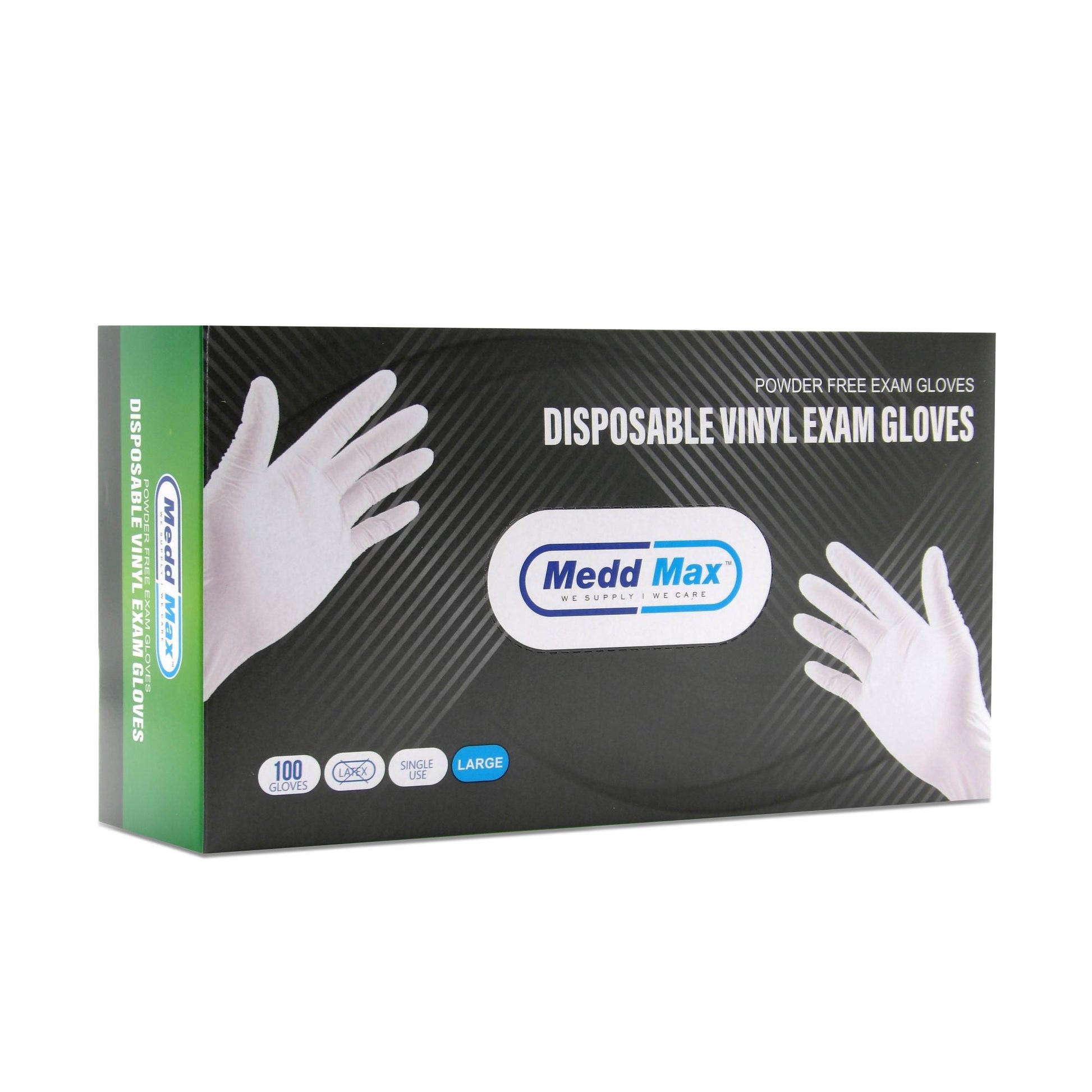 Medd Max™ Vinyl Exam Gloves, Clear