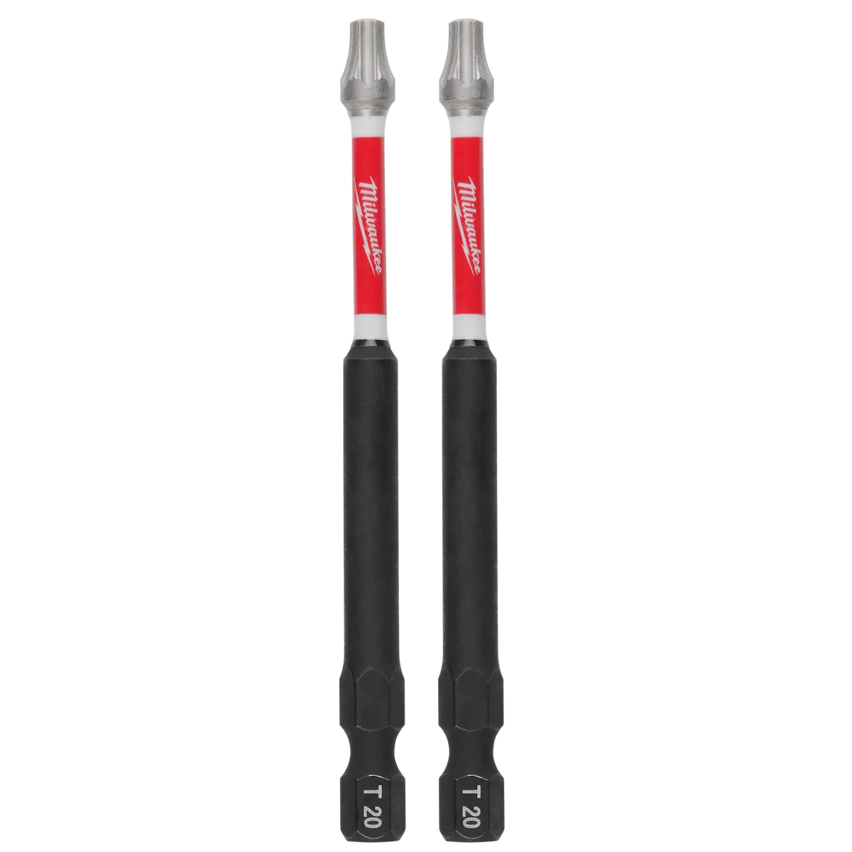 Milwaukee SHOCKWAVE Impact Duty 3-1/2" T20 Bit (2 PK) 48-32-4678 | T20 Drive, 2-Piece