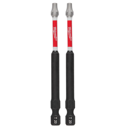 Milwaukee SHOCKWAVE Impact Duty 3-1/2" T20 Bit (2 PK) 48-32-4678 | T20 Drive, 2-Piece