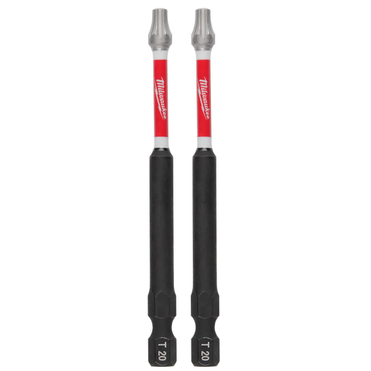 Milwaukee SHOCKWAVE Impact Duty 3-1/2" T20 Bit (2 PK) 48-32-4678 | T20 Drive, 2-Piece