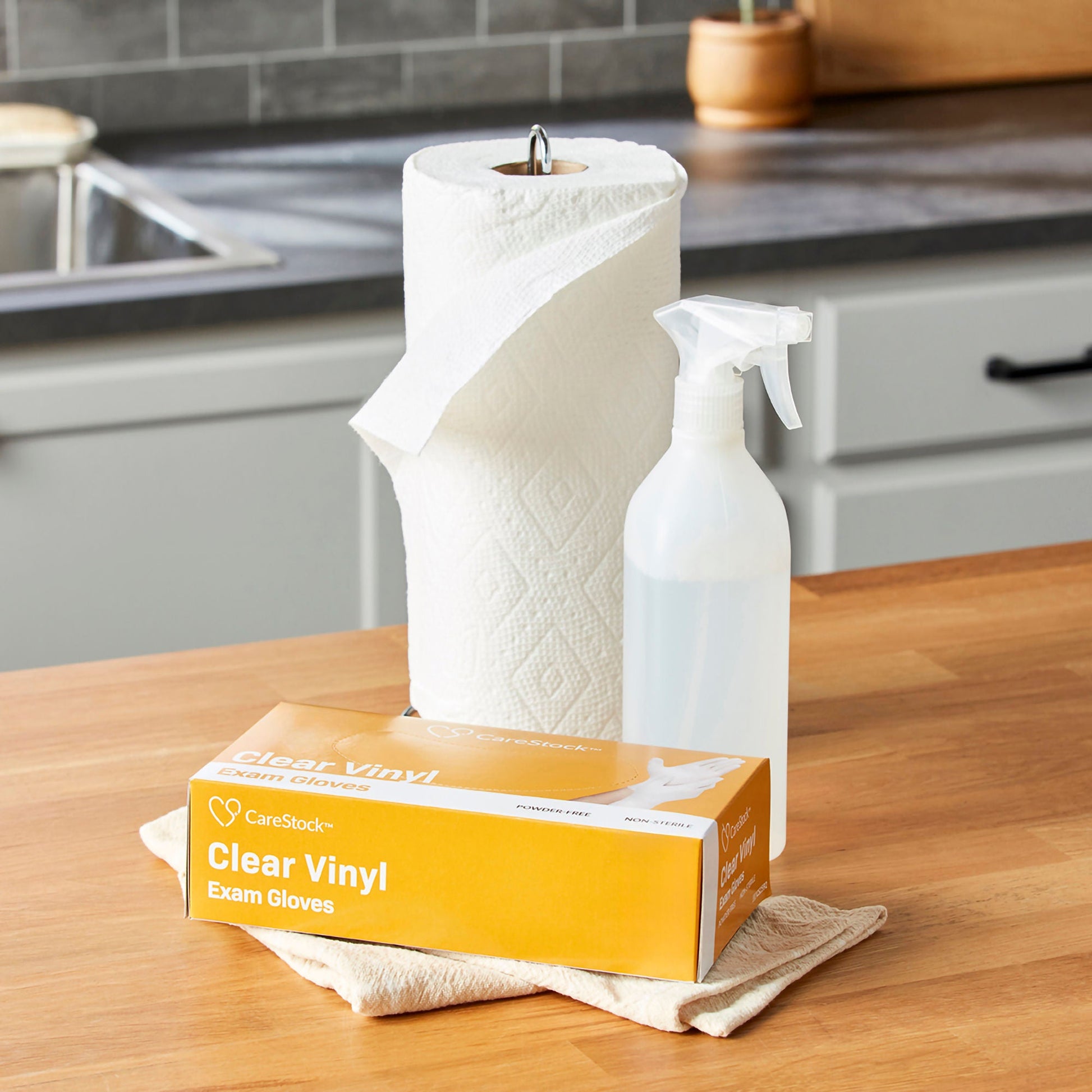 CareStock™ Vinyl Exam Gloves, Clear - view 4