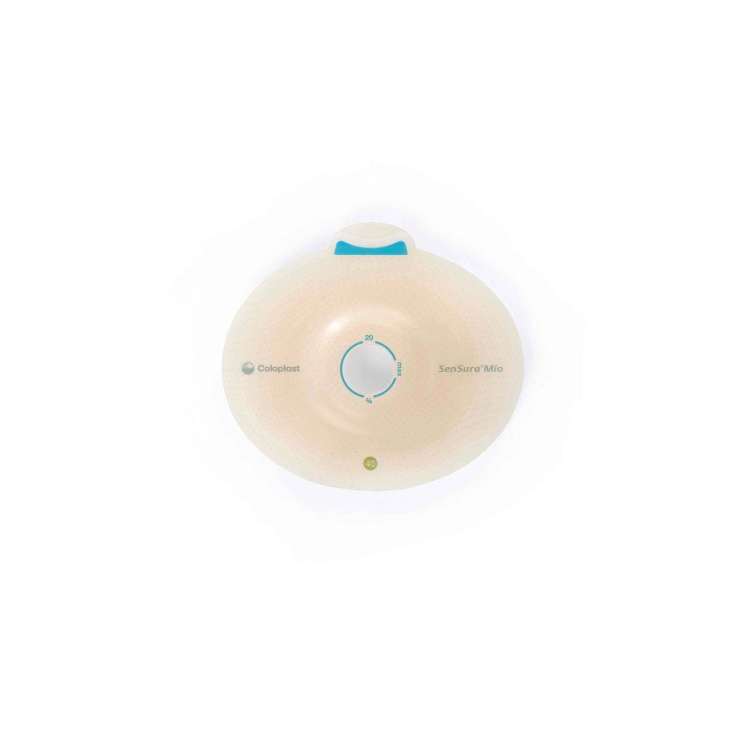 SenSura® Mio Click Convex Light Ostomy Barrier, Stoma Opening, Green Match