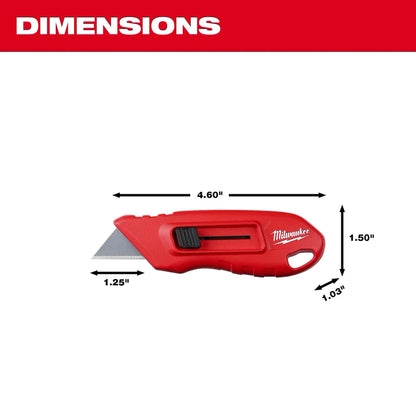 Milwaukee Compact Side Slide Utility Knife 48-22-1516 | 2.4 in Blade Length, Steel