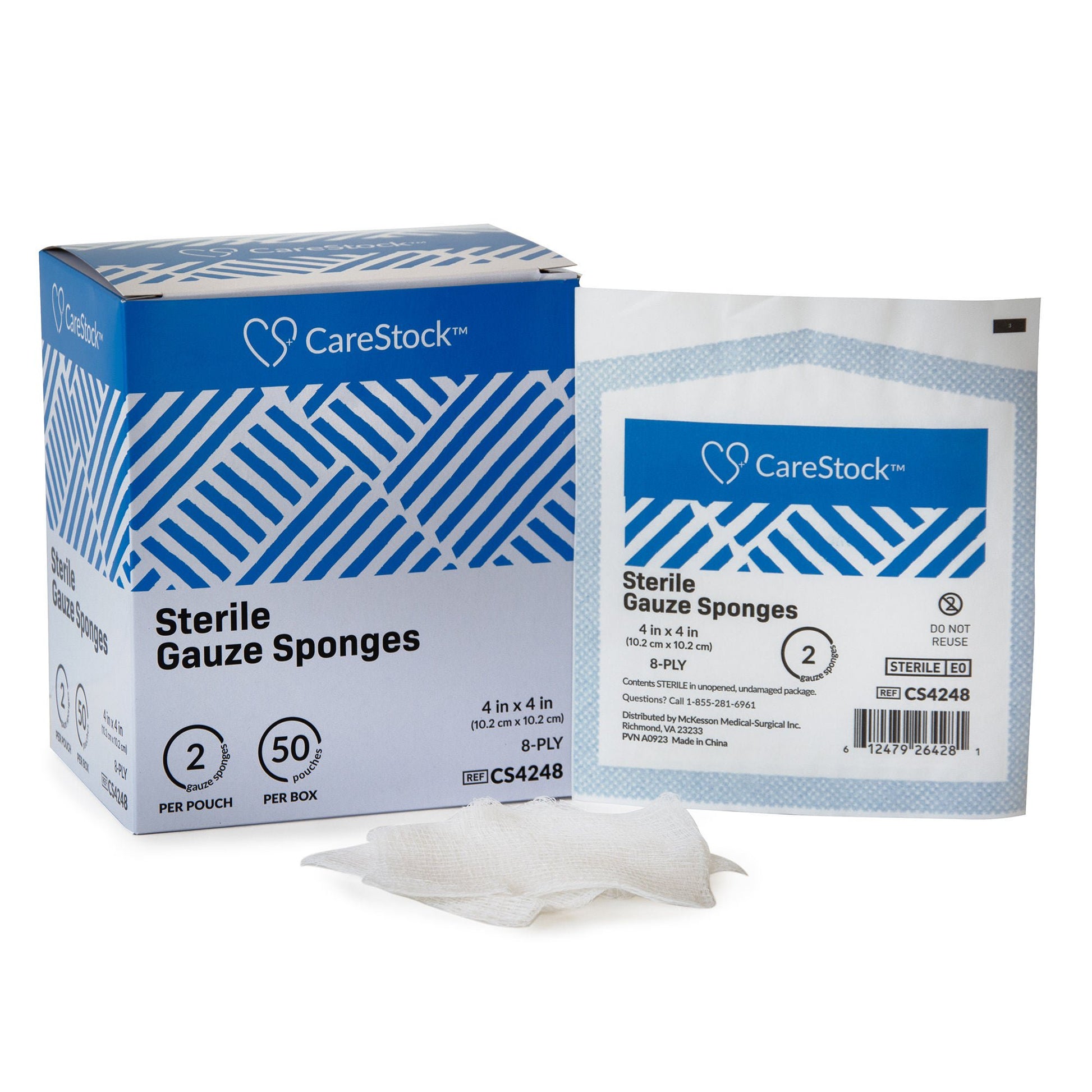 CareStock™ Sterile Gauze Sponge, 8-Ply