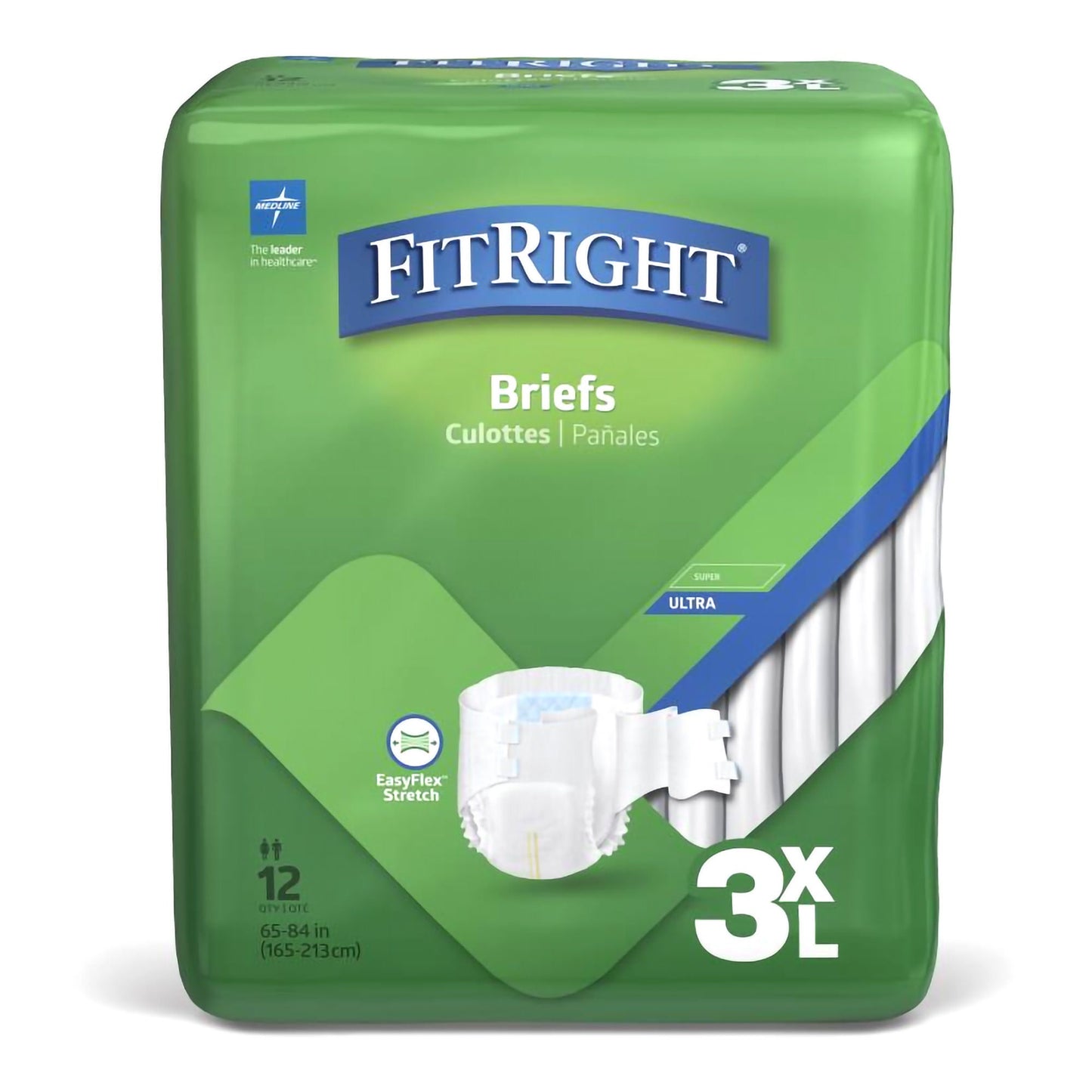 FitRight Bariatric Incontinence Brief Adult Unisex Disposable Heavy Absorbency