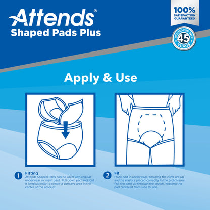 Attends® Shaped Bladder Control Pads, Plus