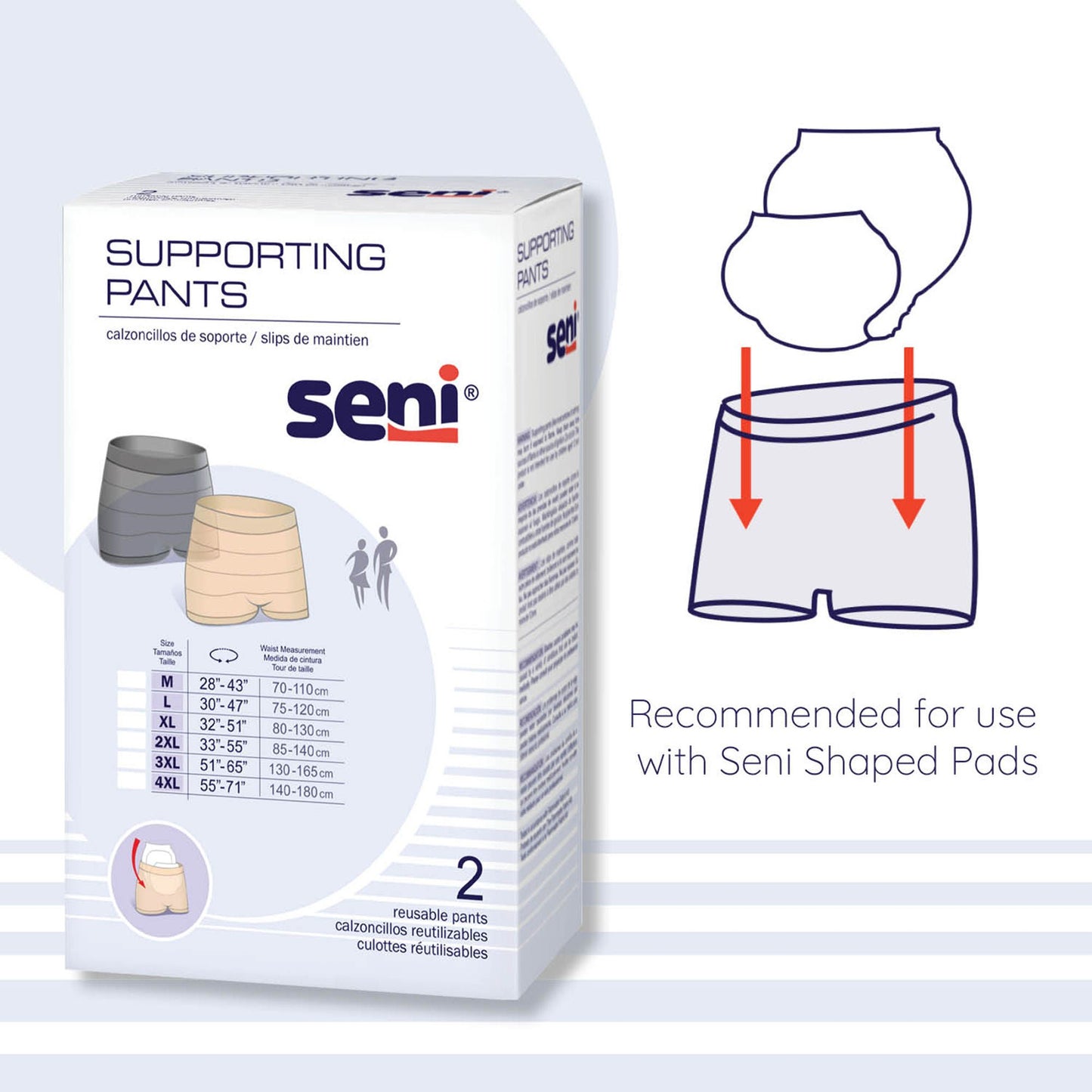 Seni® Pull On Boxer Style Knit Pant, Unisex