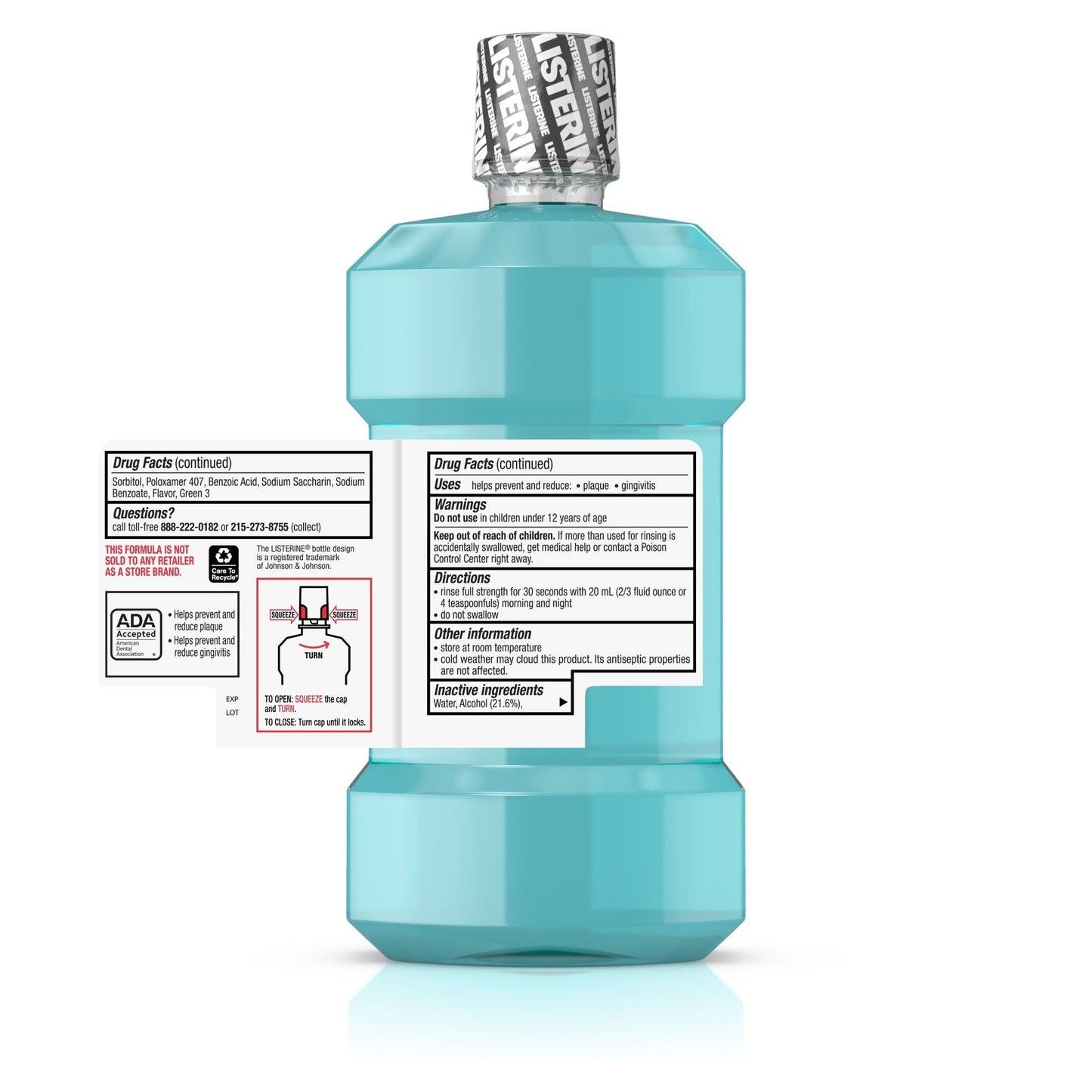 Listerine® Cool Mint® Antiseptic Mouthwash, Bottle