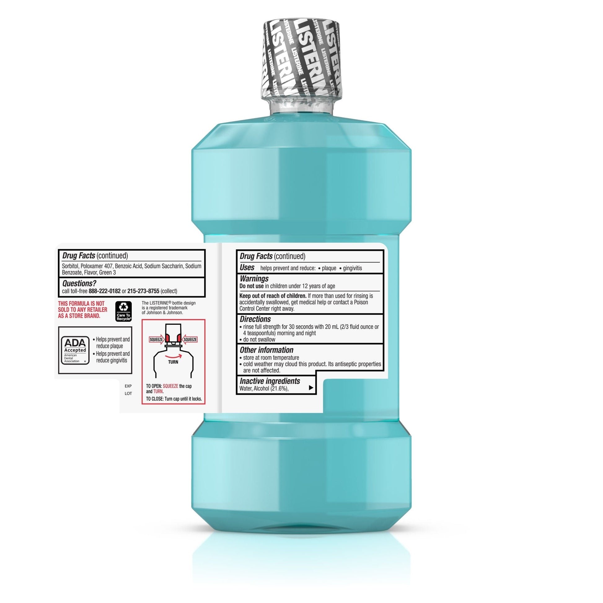 Listerine® Cool Mint® Antiseptic Mouthwash, Bottle