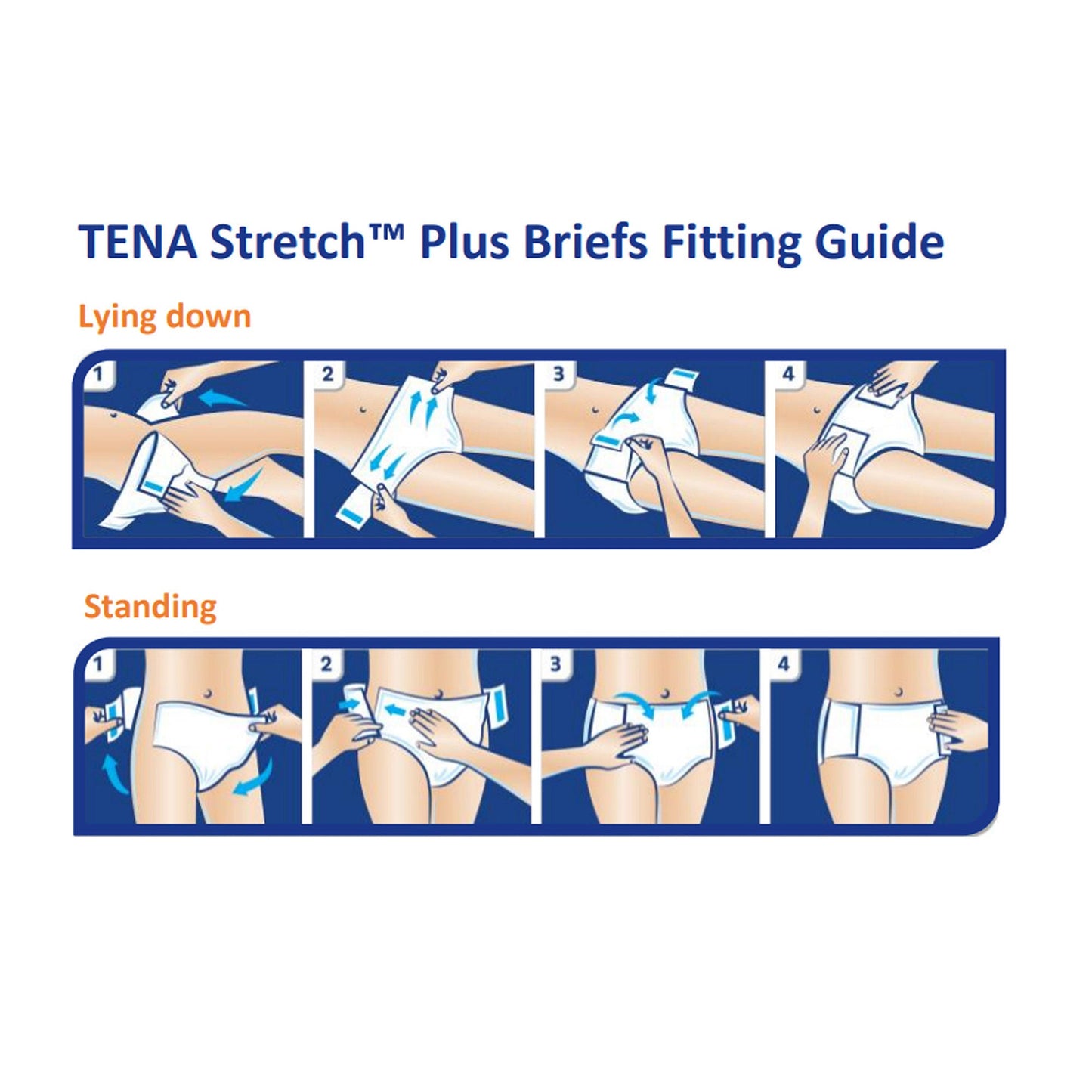 TENA Stretch Plus Incontinence Brief Adult Unisex Disposable Moderate Absorbency