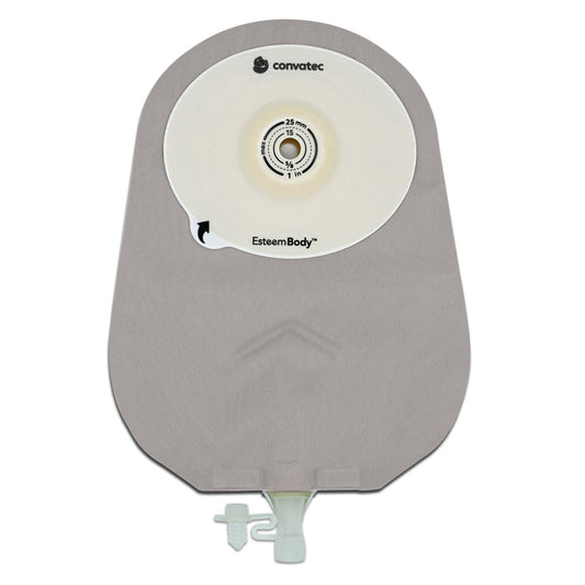 Esteem Body Urostomy Pouch One-Piece System Length Convex, Pre-Cut 30 mm Stoma