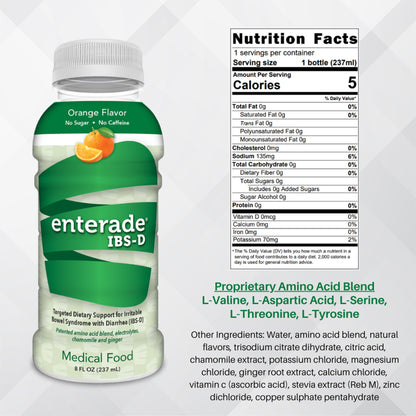 enterade® IBS-D Targeted Dietary Support Medical Food, Orange, bottle