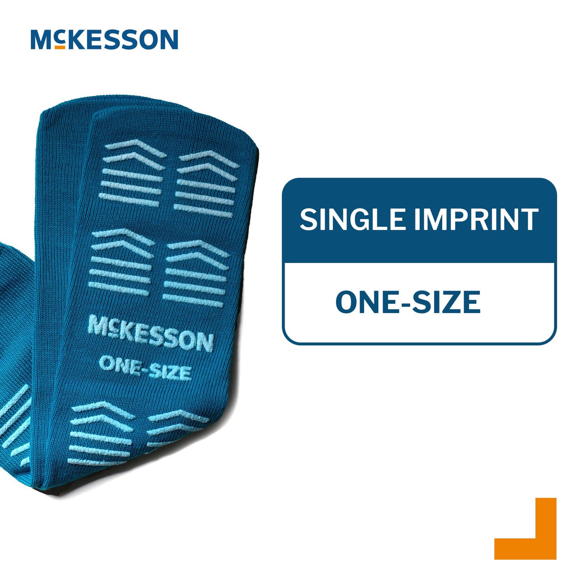 McKesson Slipper Socks, Single Tread, One Size Fits Most, Teal