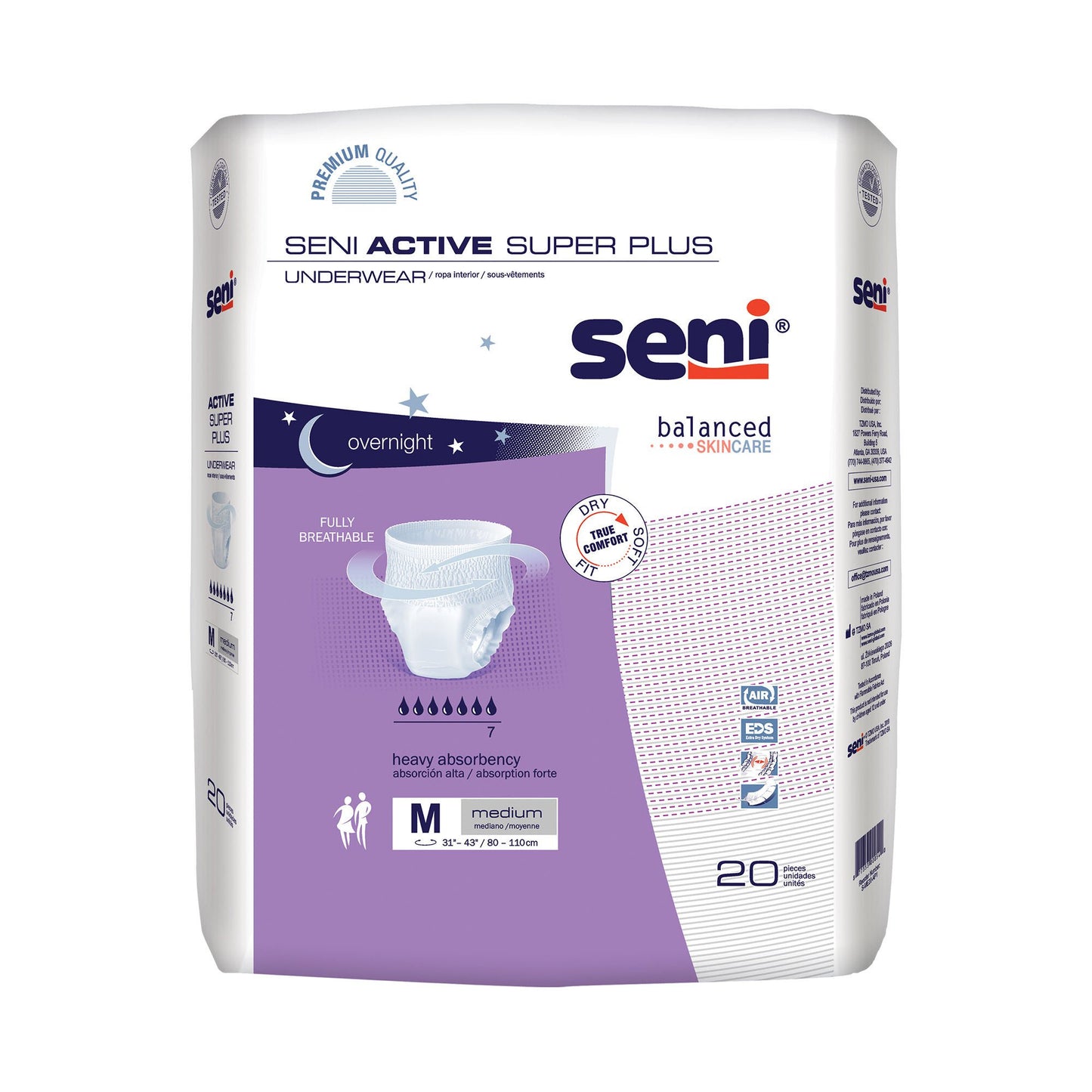 Seni® Active Super Plus Overnight Heavy Absorbent Underwear