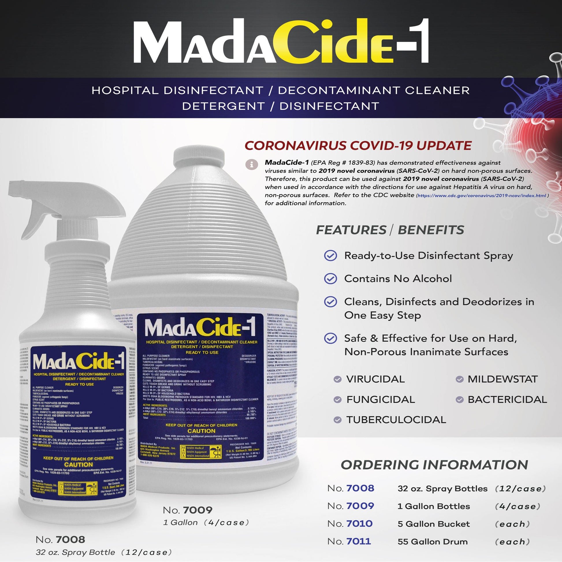 MadaCide-1® Surface Disinfectant Cleaner