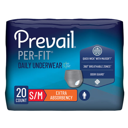 Prevail® Per-Fit® Men Adult Moderate Absorbent Underwear, White