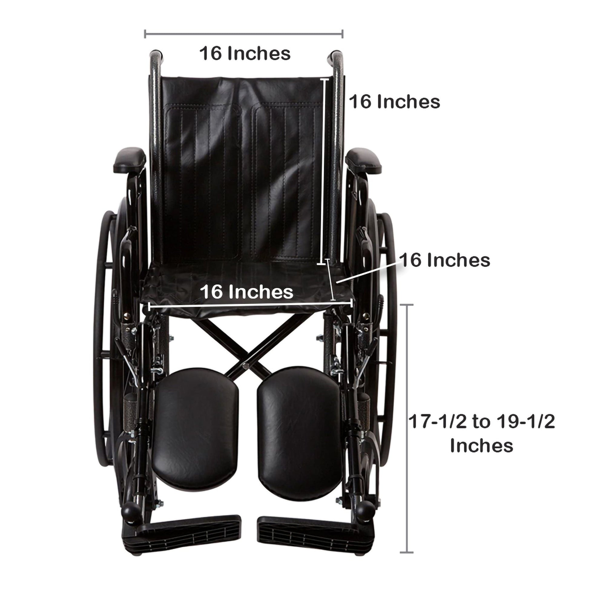 McKesson Wheelchair, 16 Inch Seat Width