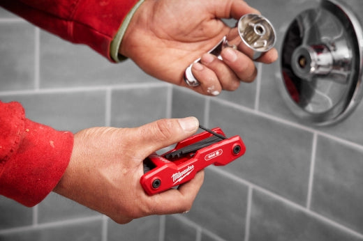 Milwaukee 9-Key Folding Hex Key Set - SAE 48-22-2181 | 9-Piece