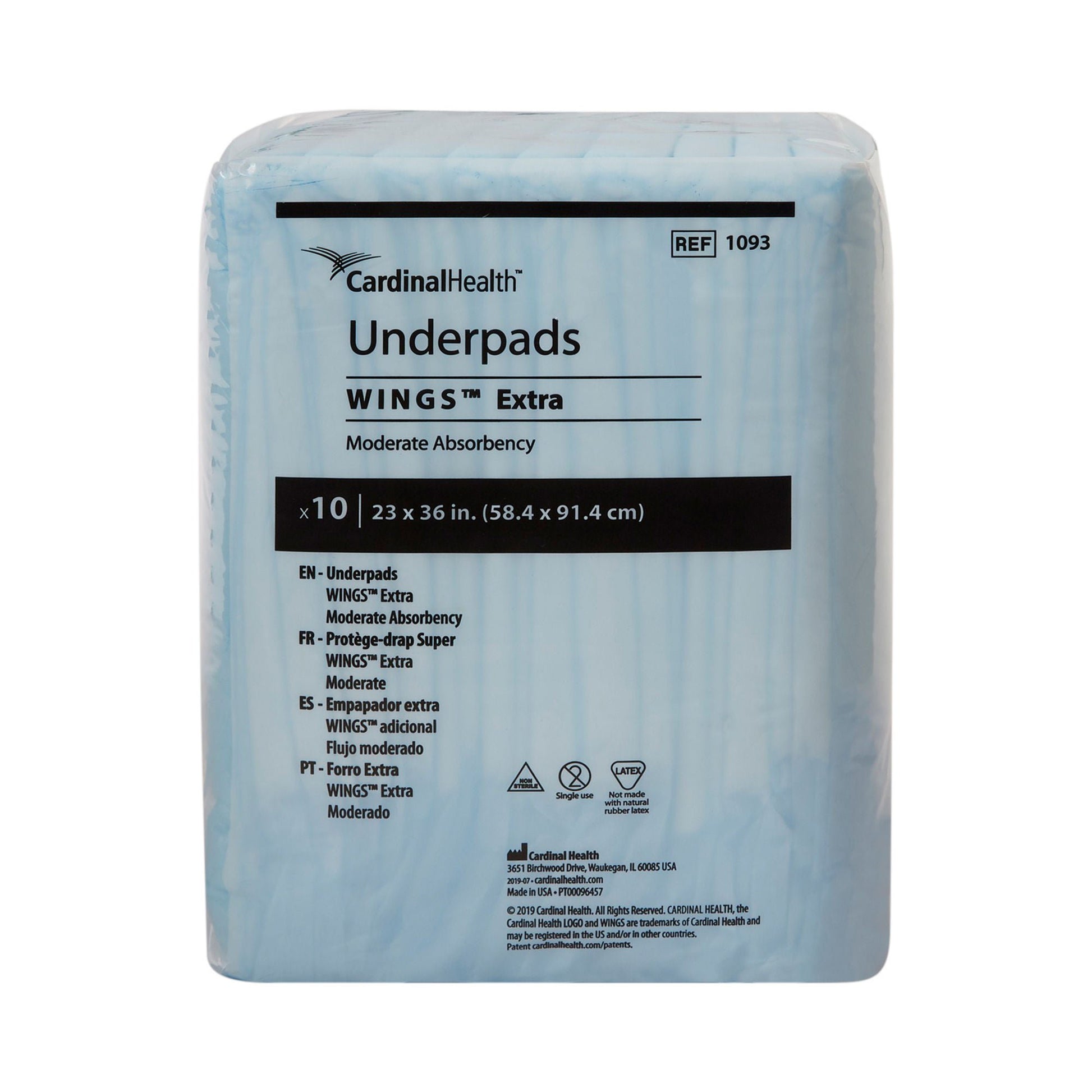 Simplicity Extra Underpad, Disposable, Moderate Absorbency, Blue