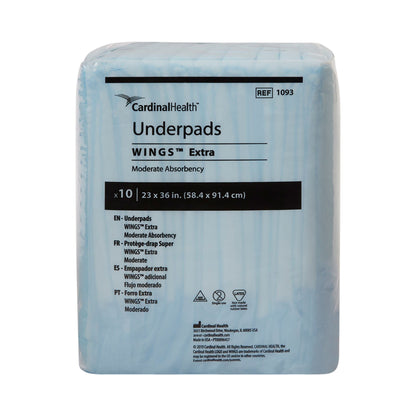 Simplicity Extra Underpad, Disposable, Moderate Absorbency, Blue