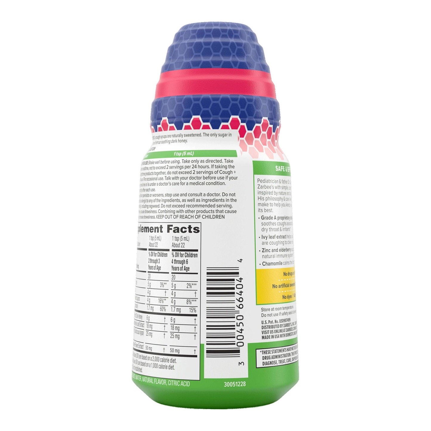Zarbee's Children's Nighttime Cough Syrup + Mucus, Mixed Berry Flavor
