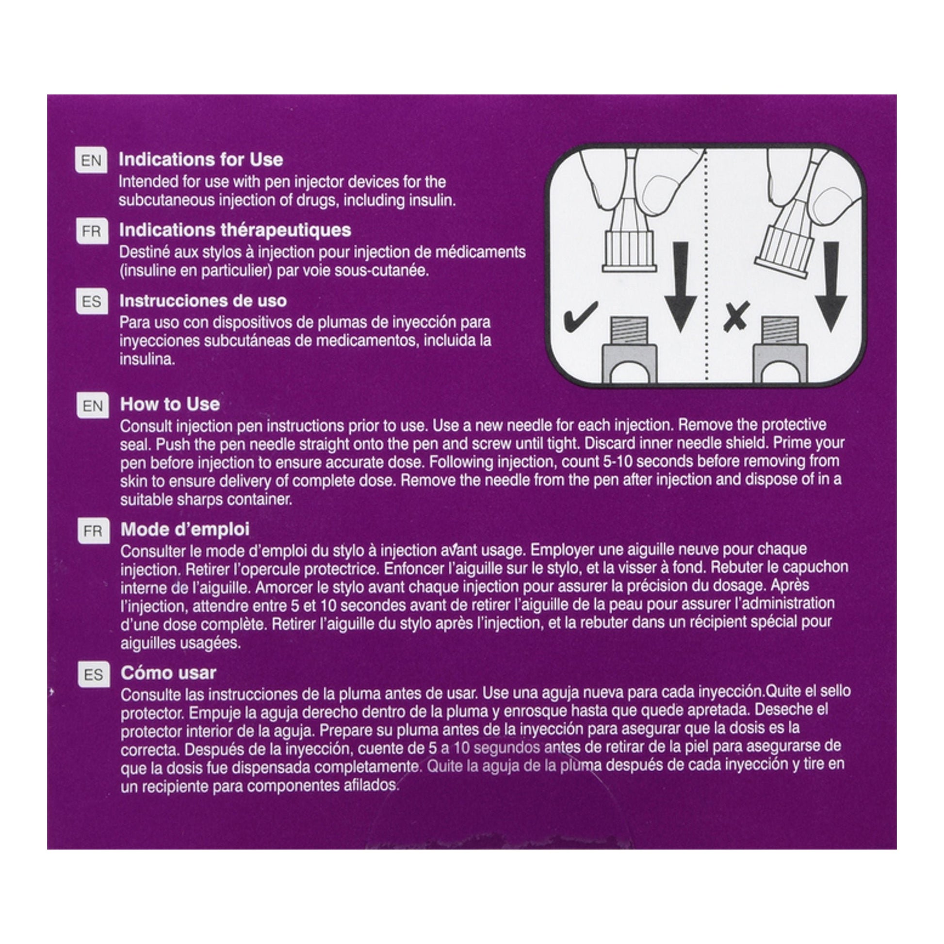 Unifine® Pentips® Standard Insulin Pen Needle, 6-millimeter