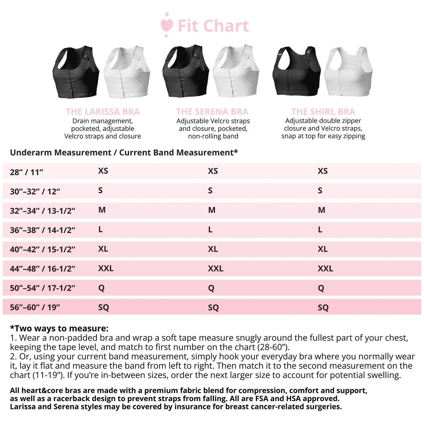 Serena Post Surgical Bra, Black, Super Queen Size