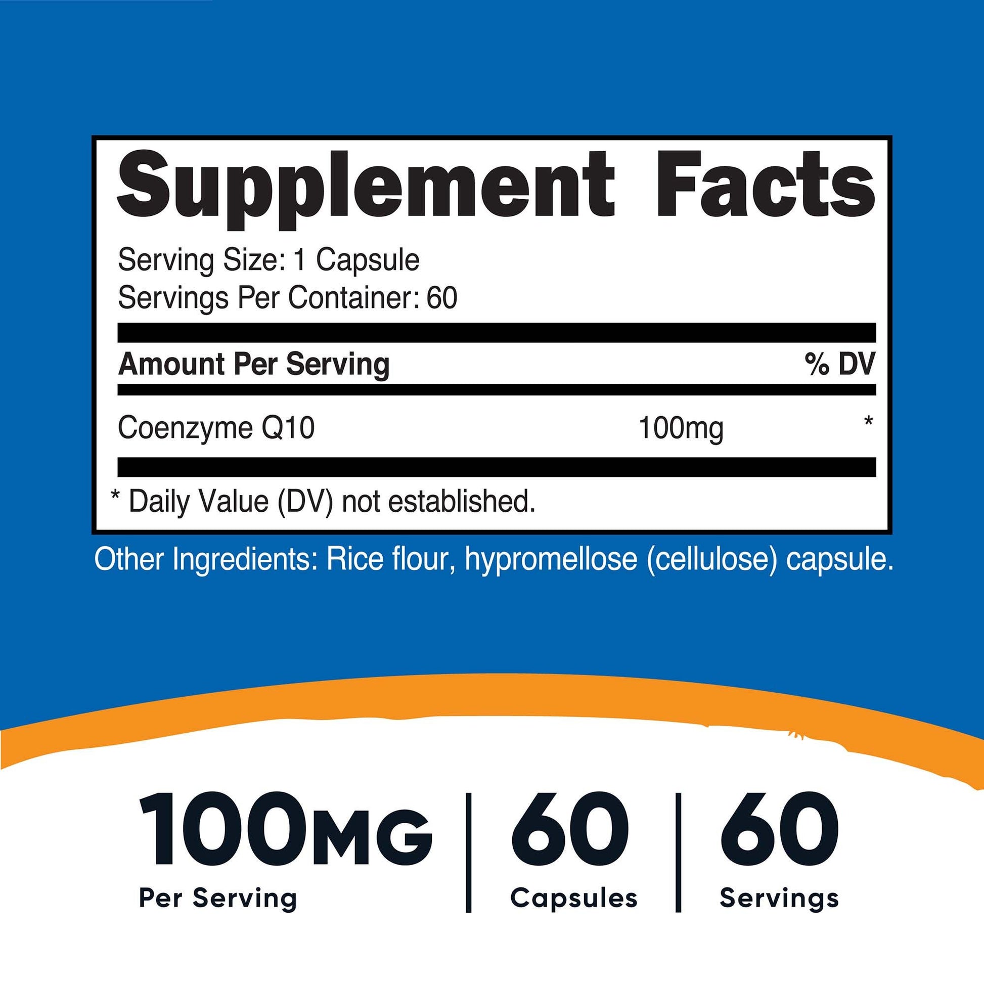 nutricost Dietary Supplement COQ10 100 mg Strength Capsule