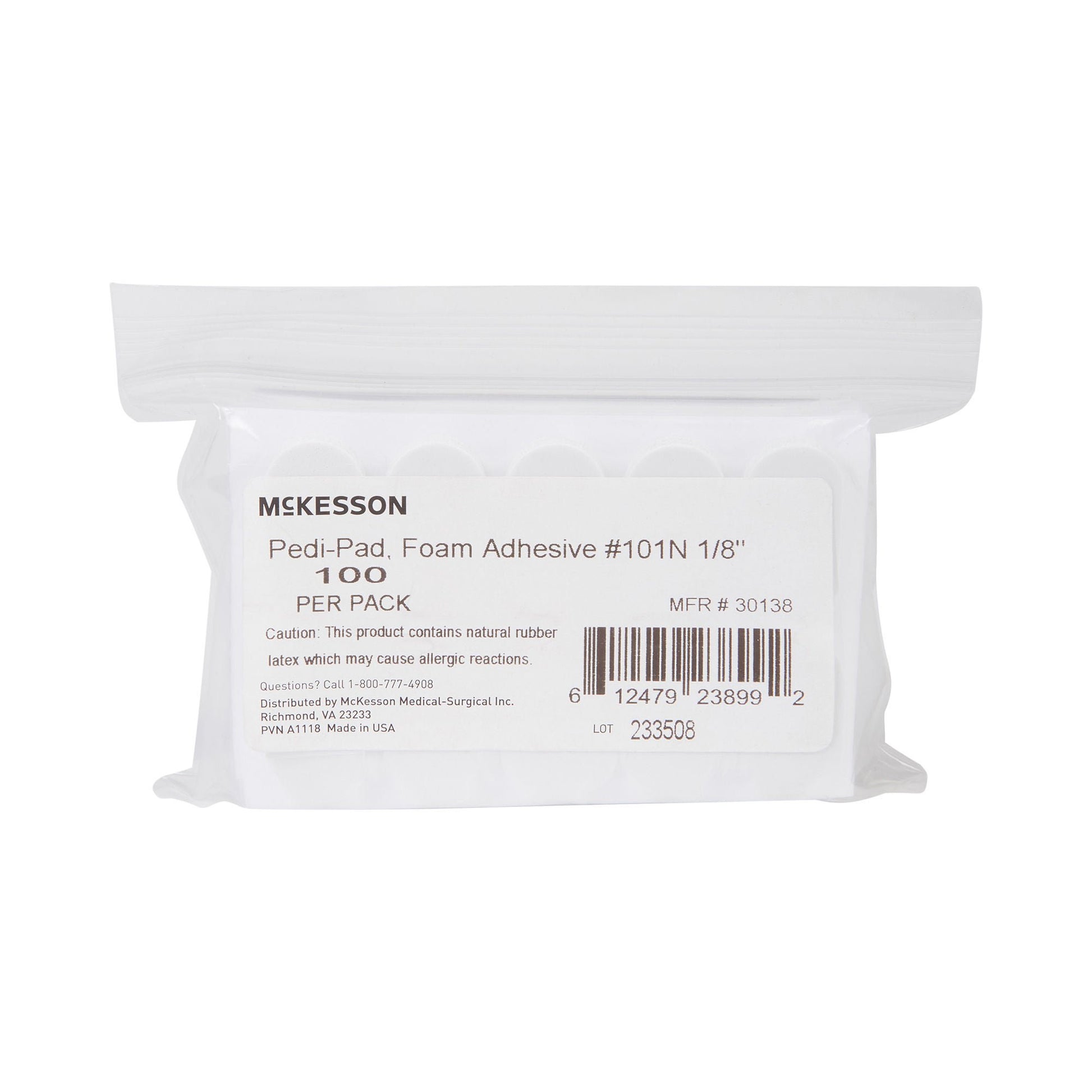 McKesson Pedi-Pad White Protective Pad, – Narrow