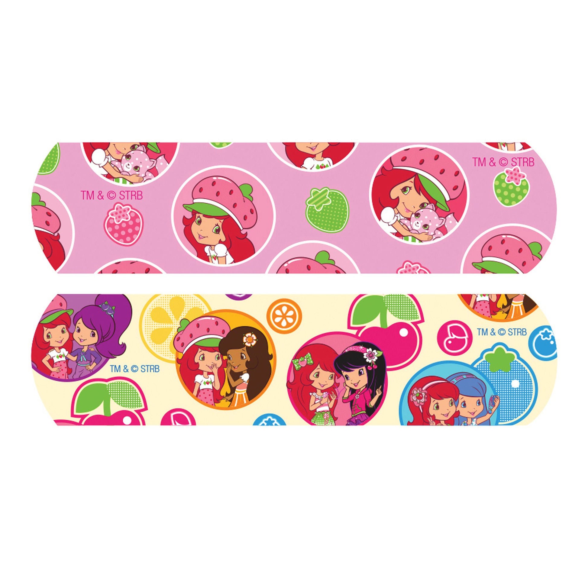 American® White Cross Stat Strip® Strawberry Shortcake Design Adhesive Strips