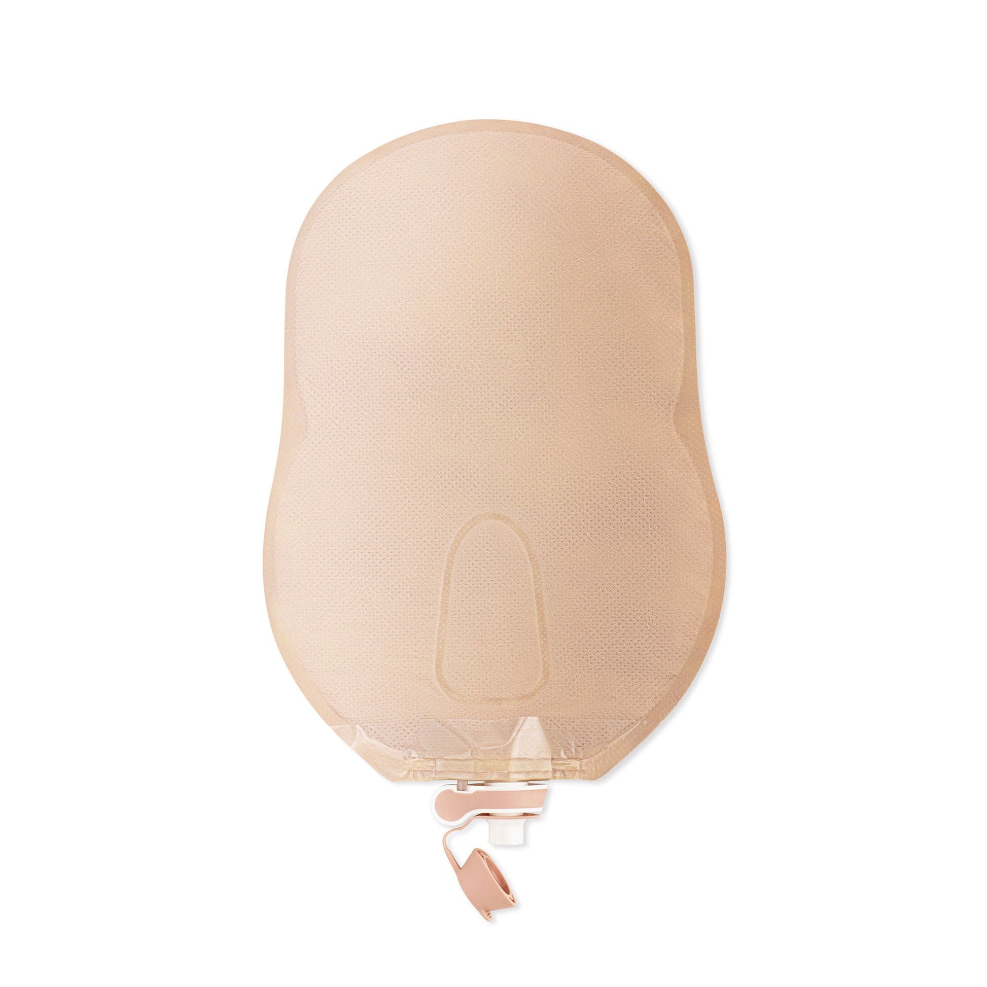 New Image™ Two-Piece Beige Urostomy Pouch, Flange, Red Match