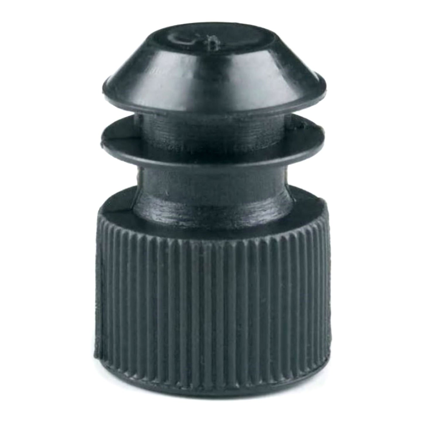 McKesson Tube Closure Flanged Plug Cap 13 mm Diameter NonSterile Black