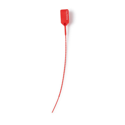 Health Care Logistics Easy Pull-Tight Seal Consecutively Numbered Red Polypropylene 8-7/8 Inch