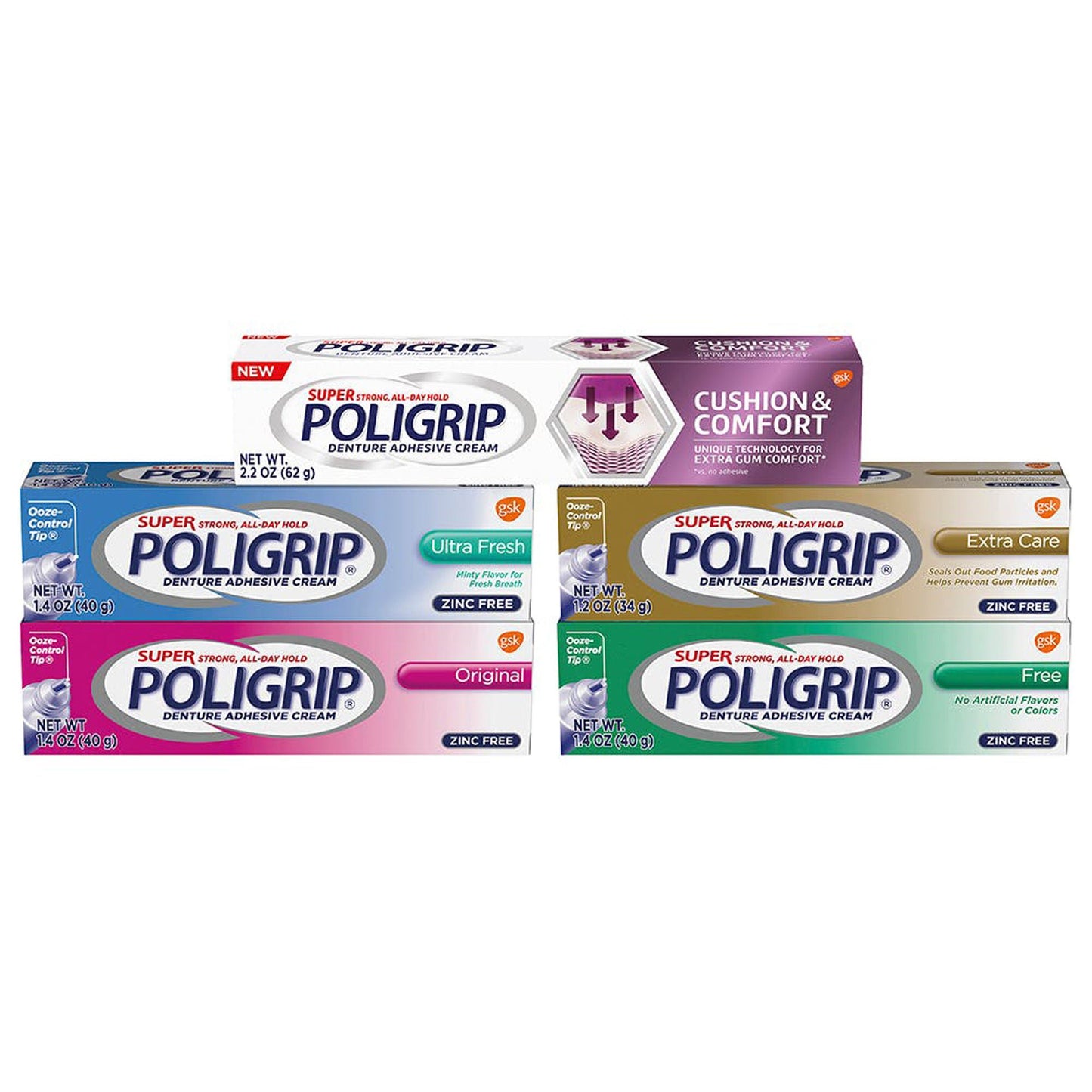 Super Poligrip® Original Denture Adhesive Cream, Tube