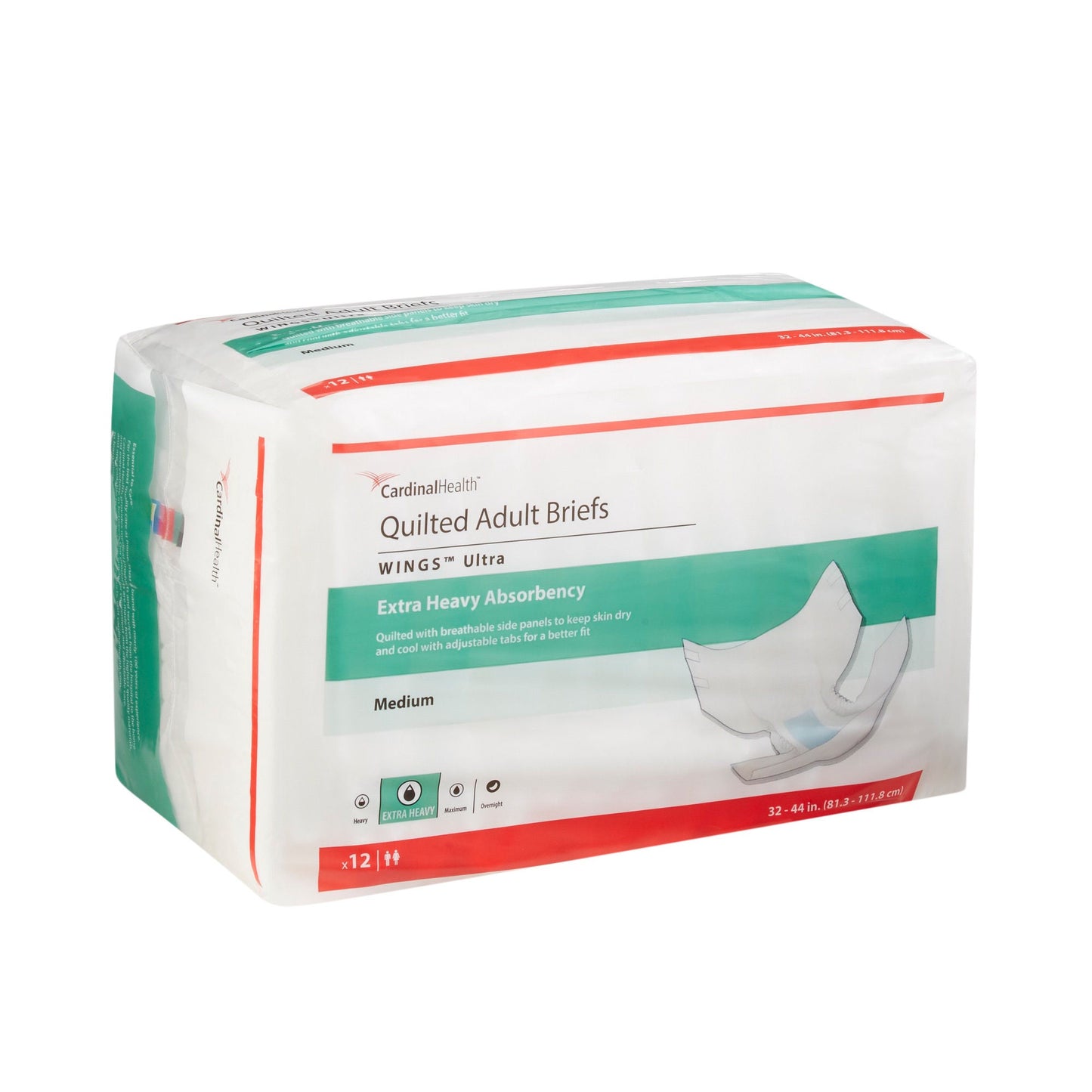 Wings™ Ultra Quilted Extra Heavy Absorbency Incontinence Brief