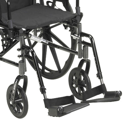 McKesson Manual Lightweight Wheelchair, 18 Inch Seat Width
