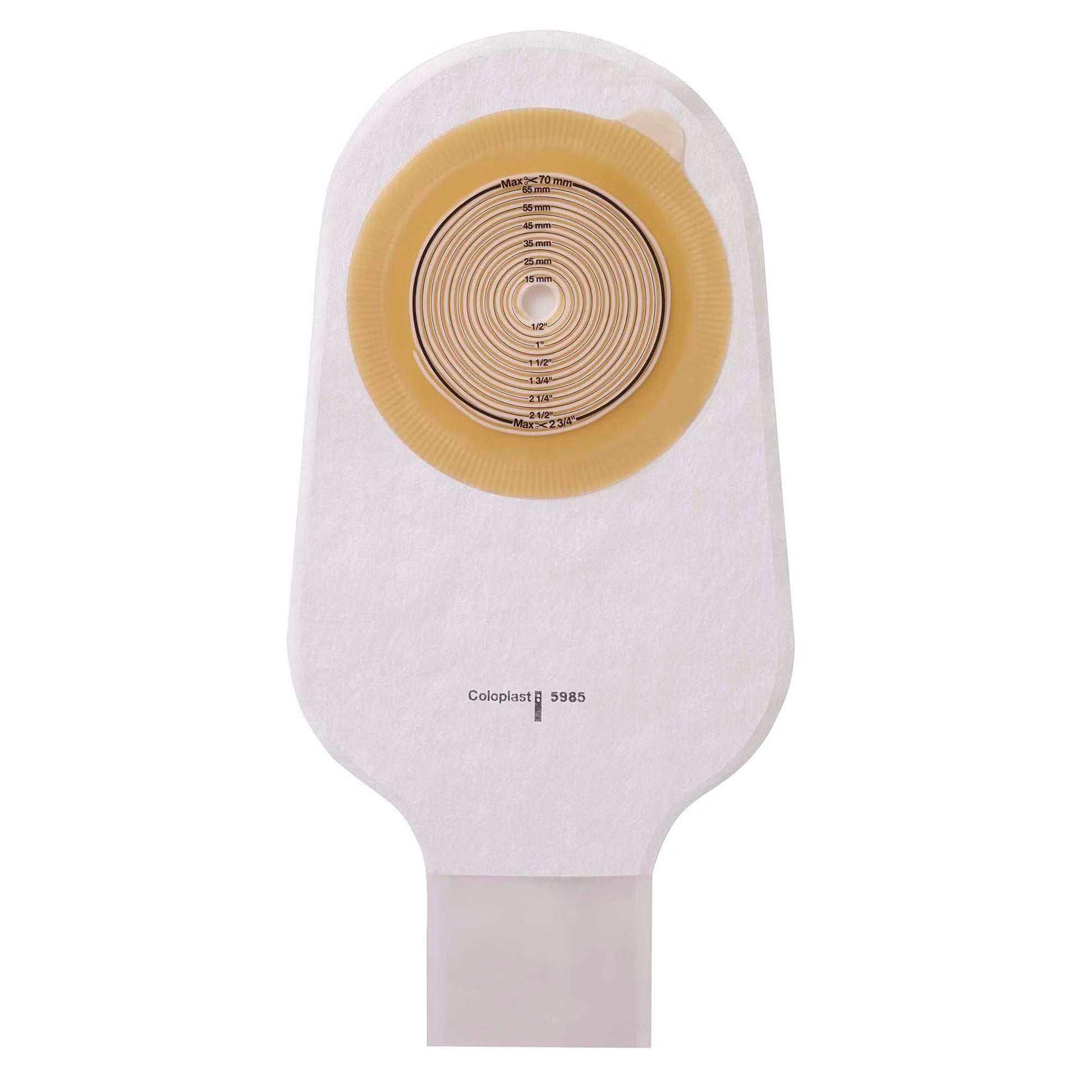 Assura® Flat 1-Piece Transparent Ileostomy Pouch, Cut to Fit Stomas