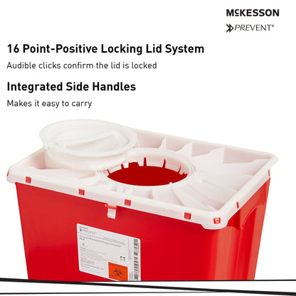 McKesson Prevent® Sharps Container, 18 Gallon