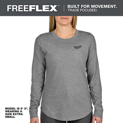 Milwaukee Women's FREEFLEX Hybrid Tee - Long Sleeve Gray L F552G
