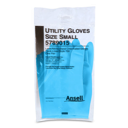 McKesson Flock Lined Latex / Nitrile Utility Gloves, Blue