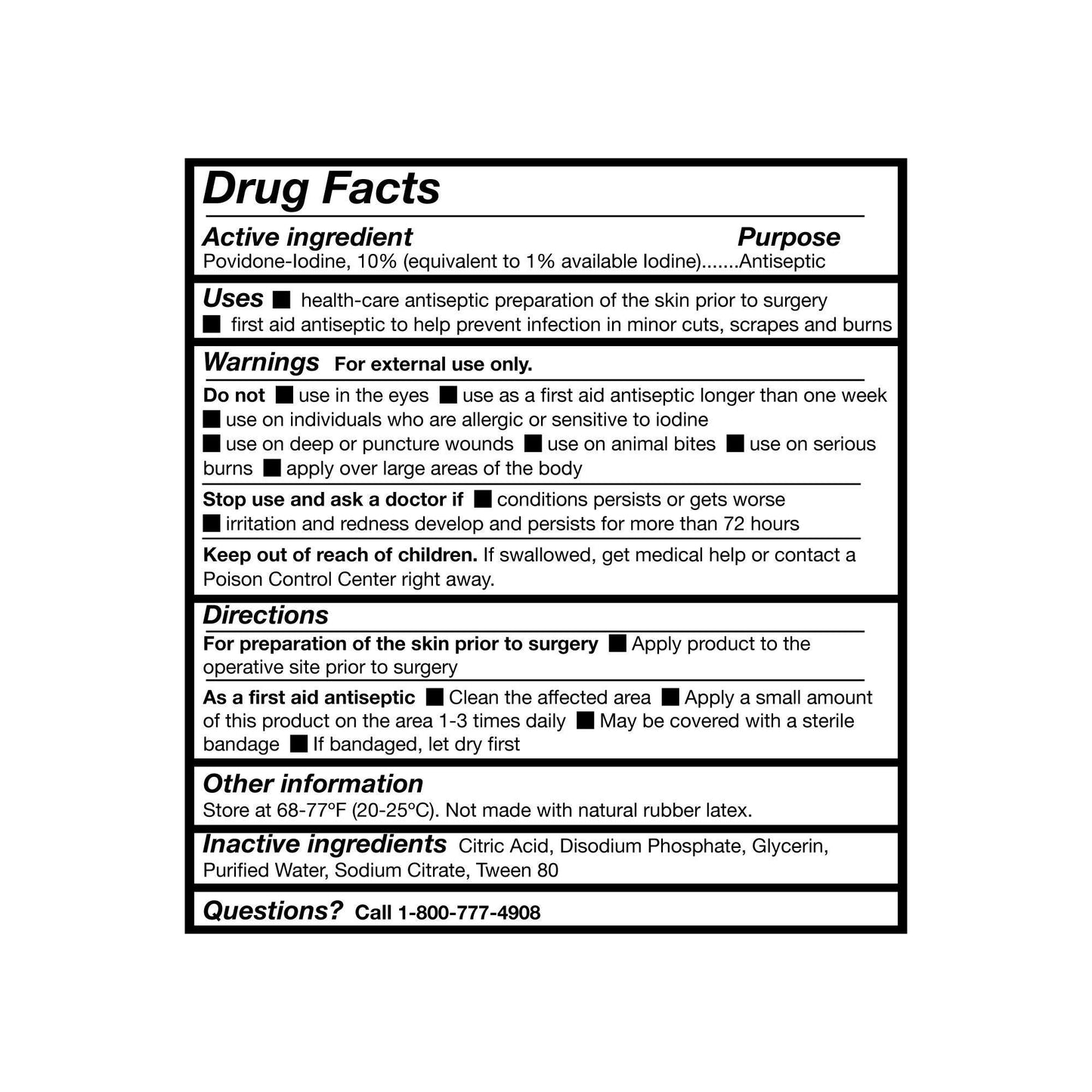 McKesson Microbicide Antiseptic PVP Scrub Solution, bottle