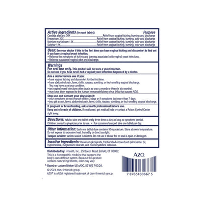 AZO® Yeast Plus Dual Relief for Yeast Infection Itching and Burning