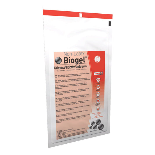 Sterile Biogel® Skinsense™ Indicator® Underglove Polyisoprene Surgical Gloves, Blue