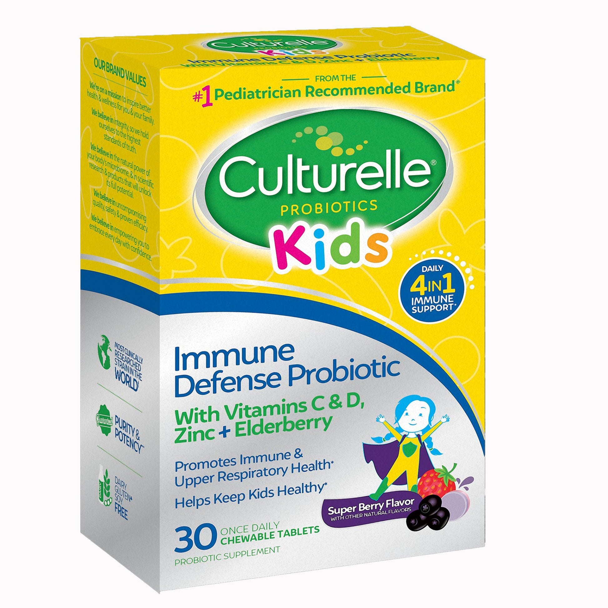 Culturelle® Kids Immune Defense Chewables, Berry Flavor
