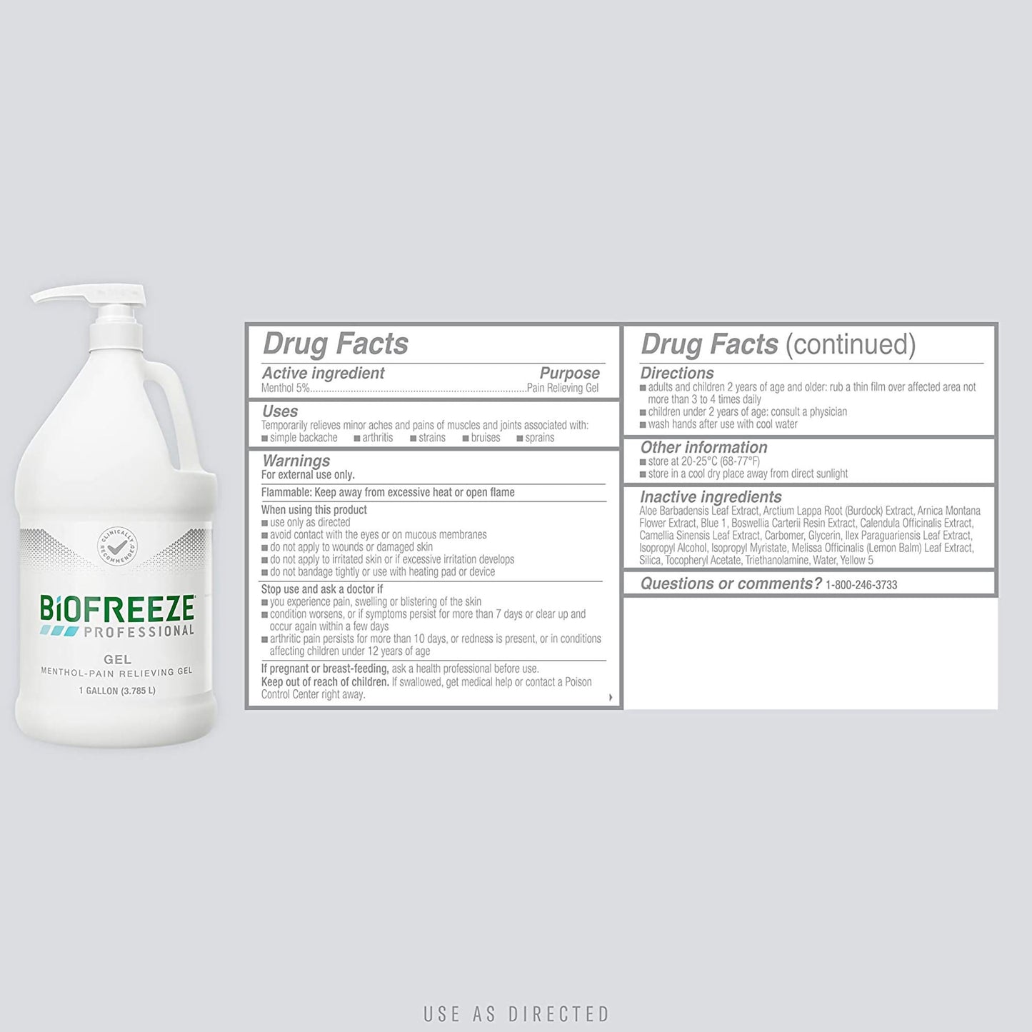 Biofreeze Professional Pain Relieving Gel, Pump Bottle