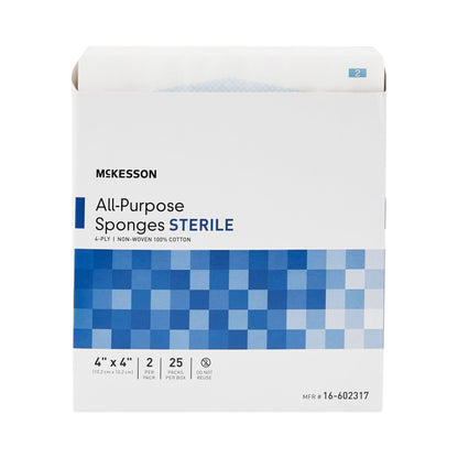 McKesson Sterile Nonwoven Sponge, Four Ply