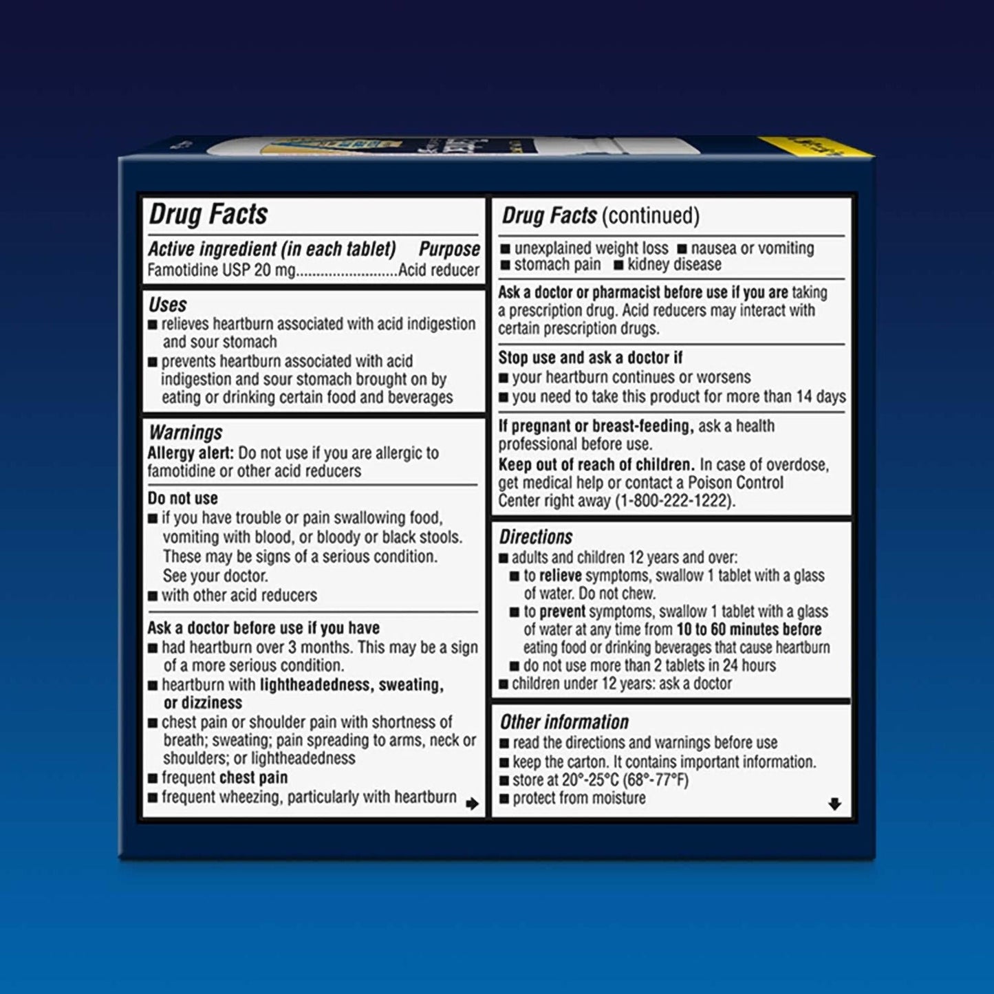 Zantac Ranitidine HCl 20 mg Tablet 25 Tablets