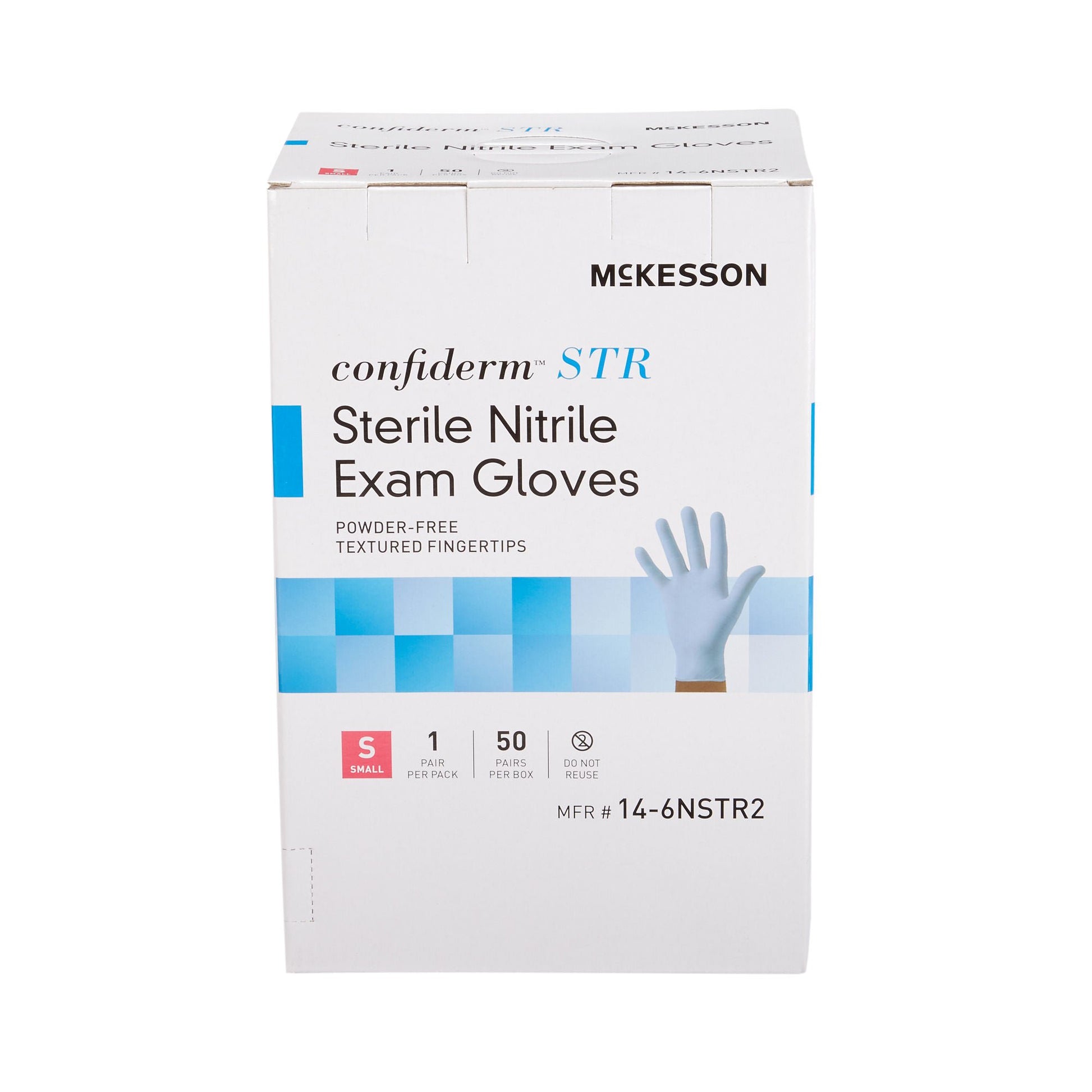 McKesson Confiderm® STR Nitrile Exam Gloves, Blue - view 5
