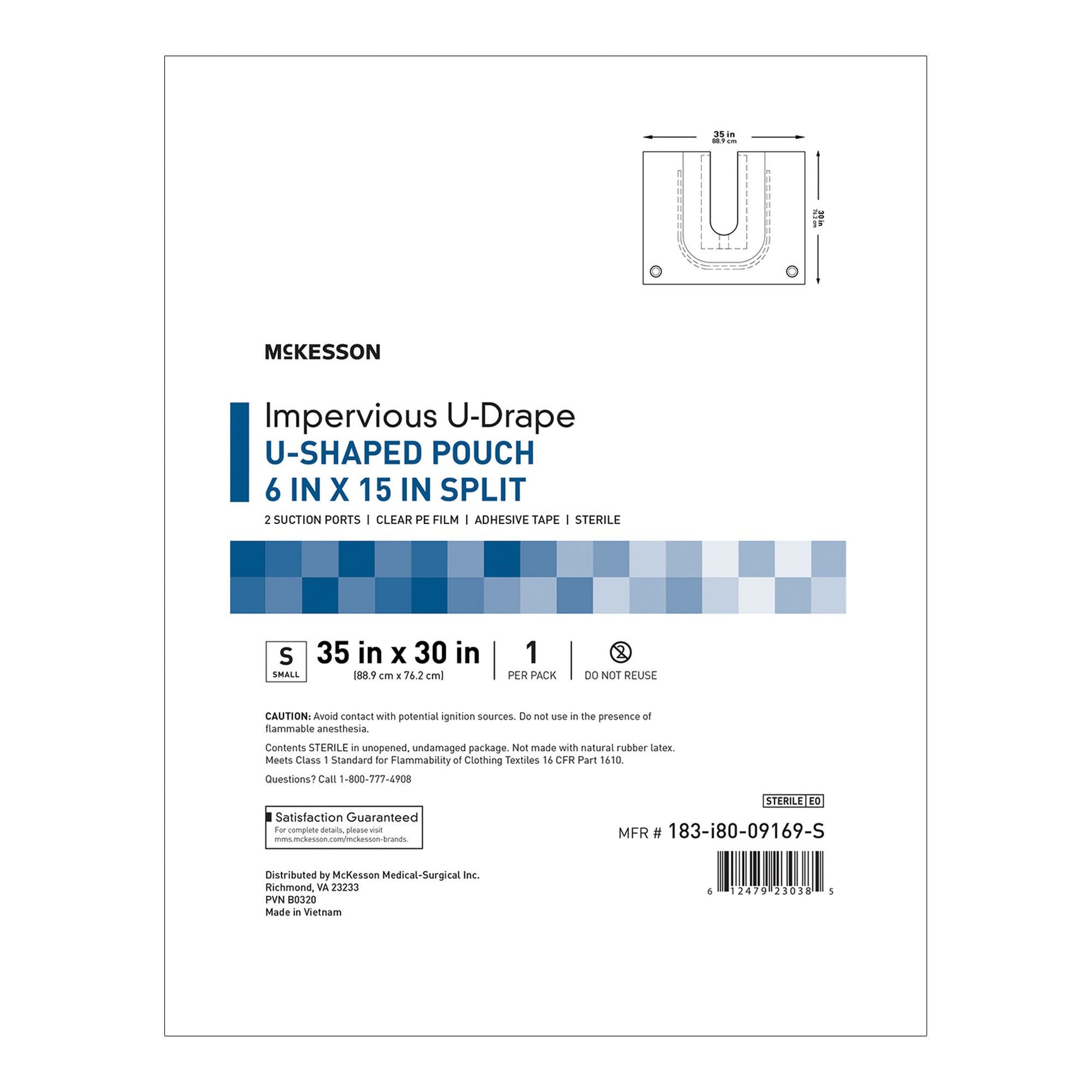 McKesson Sterile U-Drape with Pouch