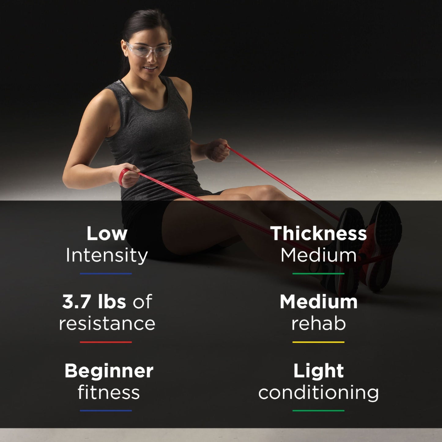 TheraBand® Exercise Resistance Band, Red, Medium Resistance